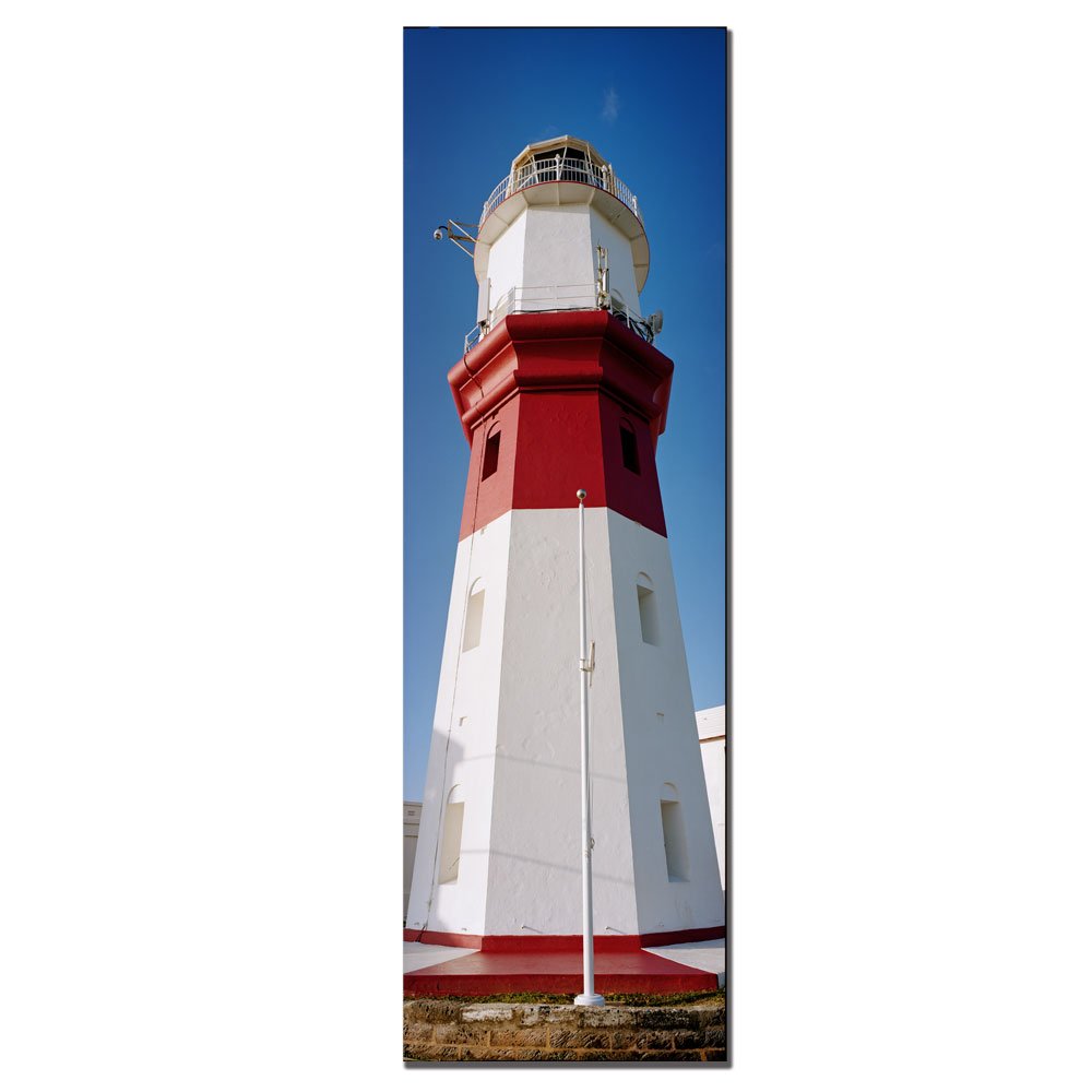 Preston Bermuda Lighthouse Canvas Wall Art - 10x32 Inch Coastal Decor for Living Room, Bedroom & Office - Handmade Trademark Art Print