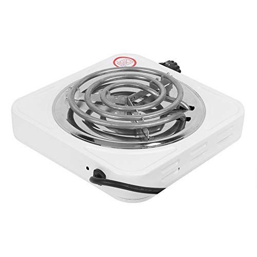 1000W Portable Electric Single Burner Stove - Stainless Steel, US Plug 110V - Indoor/Outdoor Cooking for Camping, Picnics & Small Kitchens