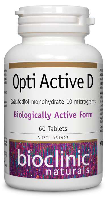Bioclinic Naturals Opti Active D - Premium Vitamin D3 Supplement for Immune Support & Bone Health | Ideal for Daily Wellness & Indoor Lifestyle