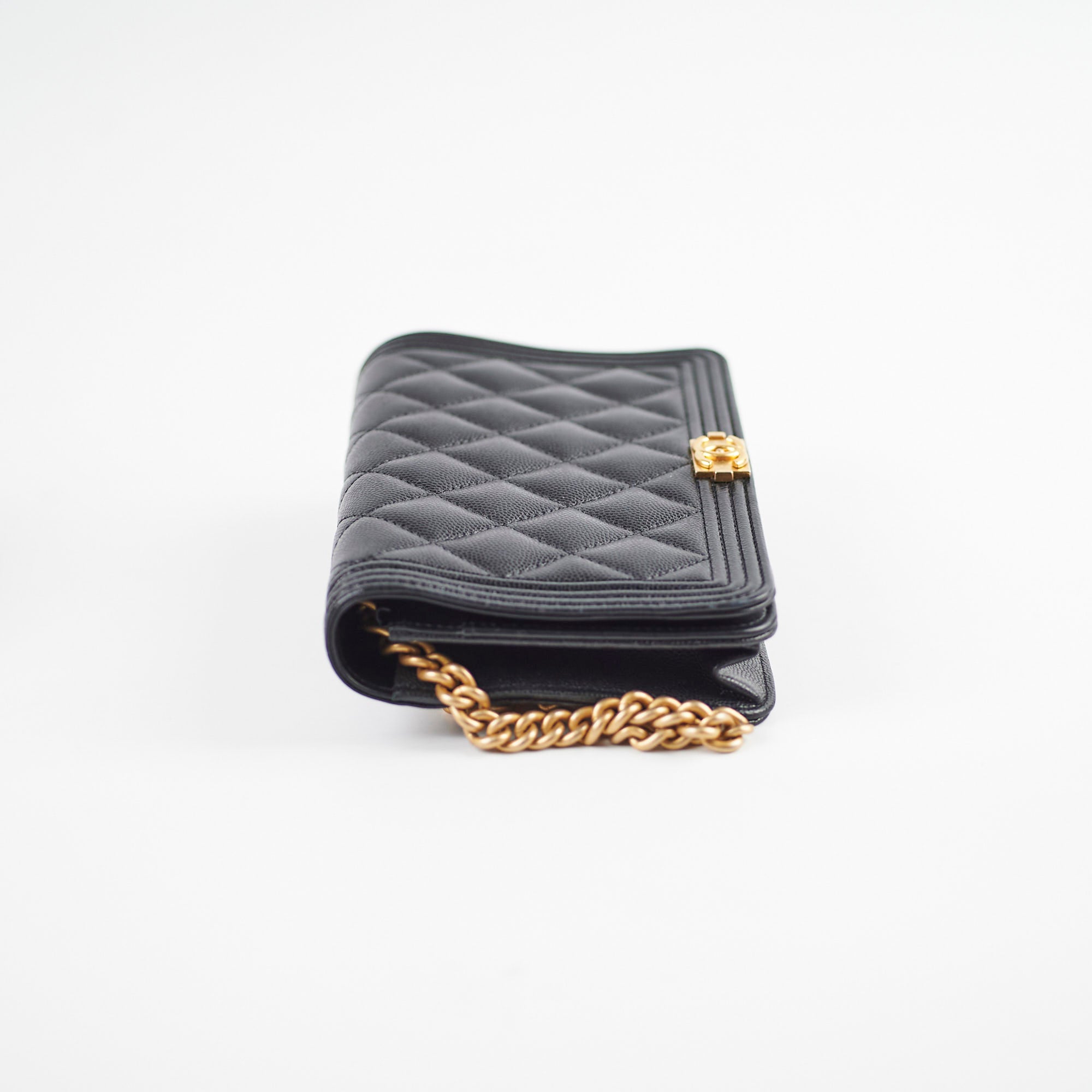 Chanel Boy Caviar Black Wallet On Chain - Luxury Crossbody Bag for Women, Perfect for Evening Parties & Daily Use