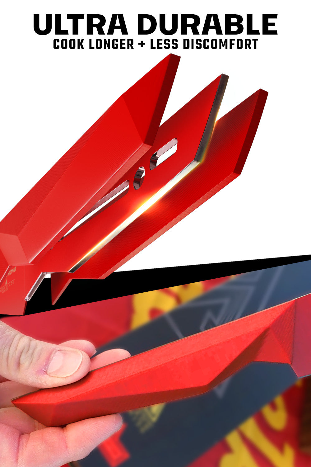 Premium 7-Inch Santoku Knife - Shadow Black Series | RED Edition by Dalstrong | Japanese Style Kitchen Knife for Slicing, Dicing & Chopping Vegetables, Meat & Fish