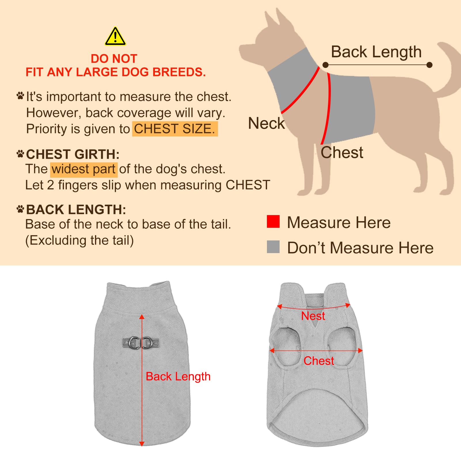 BEAUTYZOO Fleece Dog Vest - Winter Jacket for Small, Medium & Large Dogs - Cold Weather Coat with D-Ring Leash & Hood - XS/S/M Sizes for Male & Female Pets - Perfect for Outdoor Walks, Park Visits & Winter Adventures