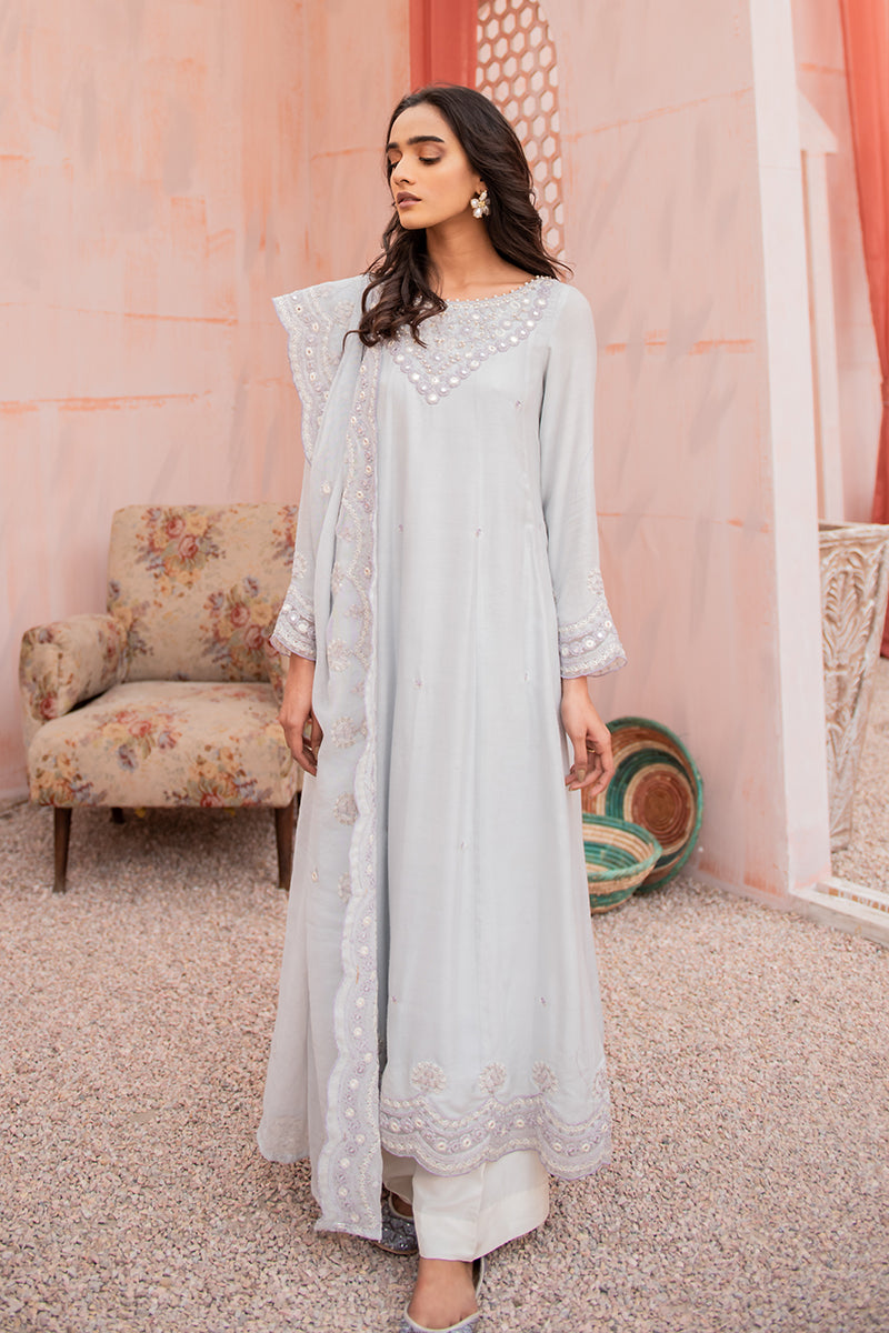 GUL BAHAR 2PC Women's Ethnic Outfit Set - Embroidered Kurti Top & Matching Dupatta Scarf | Perfect for Festivals, Weddings & Special Occasions