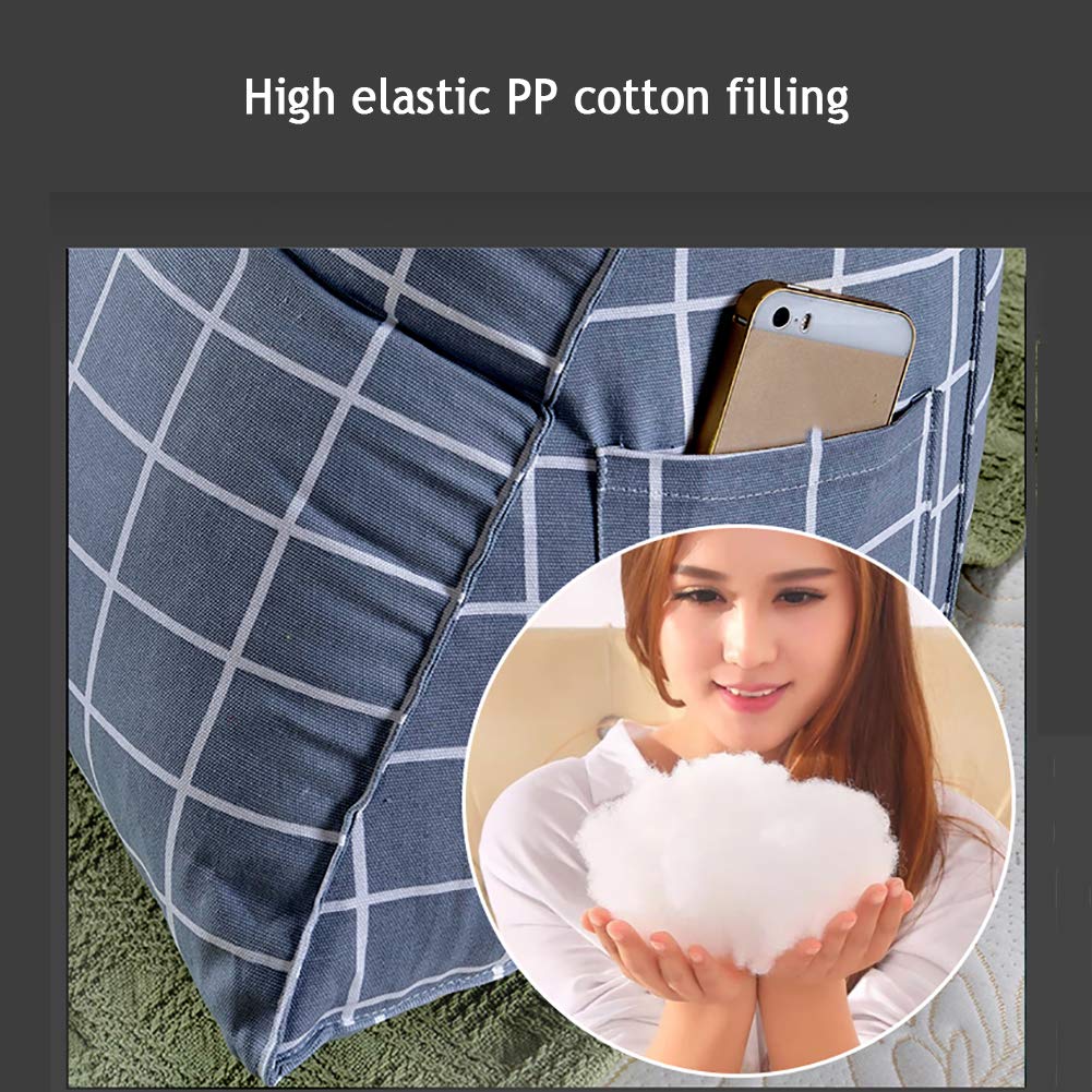 Ergonomic Bed Backrest Pillow - Wedge Cushion for Sitting Up in Bed - Reading & Relaxing Support - Perfect for Sofa, Chair or Headboard Use - Ideal for Reading, Watching TV & Post-Surgery Recovery