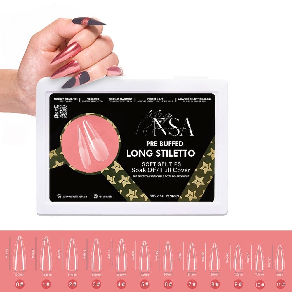 Gel Nail Extensions - Pre Buffed Tips for Strong & Natural-Looking Nails | Perfect for DIY Manicures & Salon Quality Results