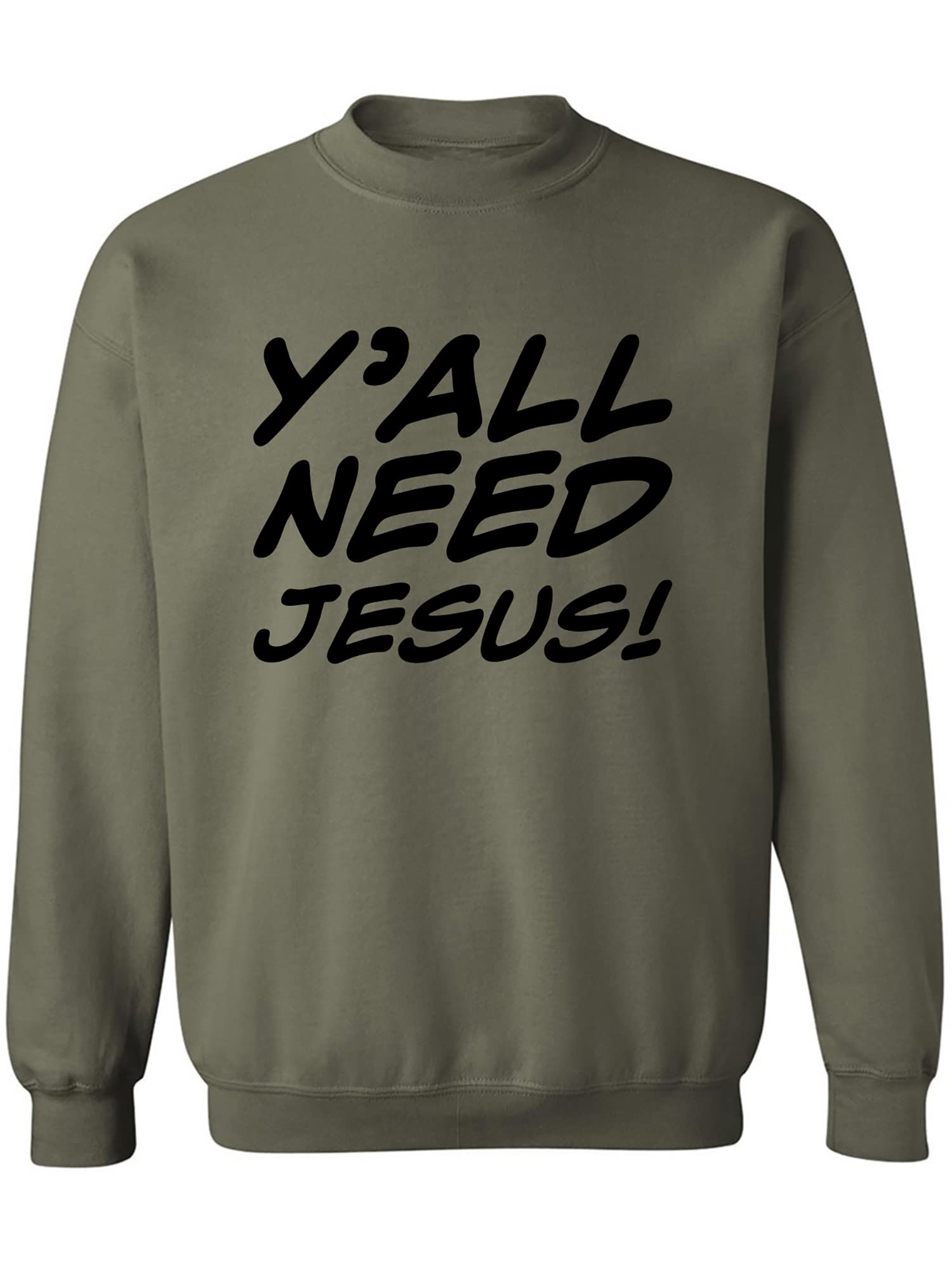 Zerogravitee Jesus Crewneck Sweatshirt - Religious Graphic Pullover Hoodie for Men & Women - Perfect for Church, Bible Study & Christian Faith Apparel