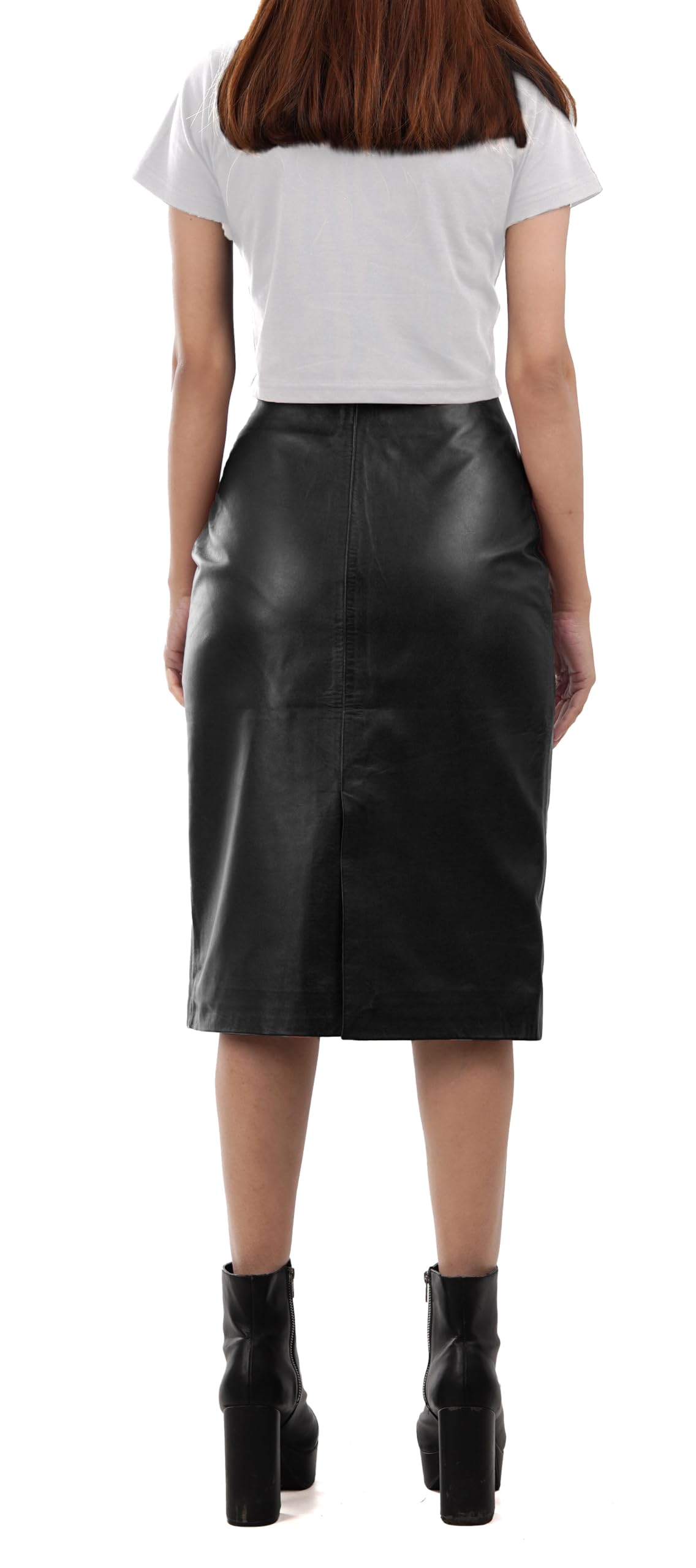 Decrum Women's Real Leather Skirts - Trendy Casual Mini & Midi Leather Skirts for Women | Perfect for Office, Date Night & Fall Fashion Outfits