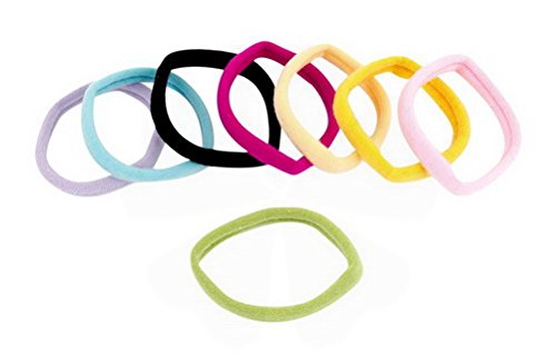 Uptell 8-Piece Stretchy Rubber Hair Bands for Women - Soft Ponytail Holders in Assorted Colors (0.04 lb) - Perfect for Workouts, Yoga, Sports & Everyday Hairstyling