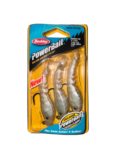 Berkley PowerBait Saltwater Rattle Shrimp Fishing Lure - Realistic Shrimp Bait for Saltwater Fishing, Bass, Snook, and Redfish - Perfect for Inshore and Offshore Angling