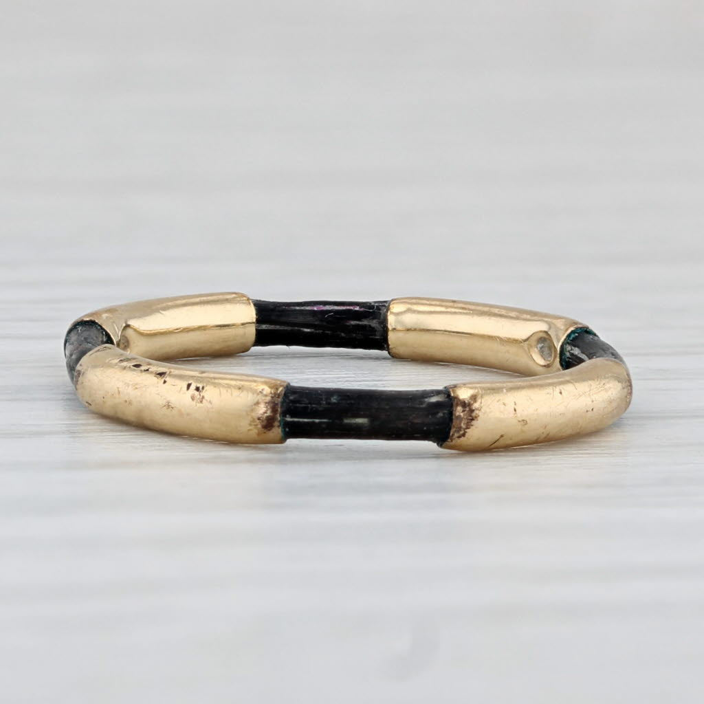 10k Yellow Gold Antique Hair Ring - Size 5 Stackable Band for Women, Vintage Jewelry for Everyday Wear, Bridal Stacking Rings, Gift for Her
