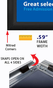 8.5x11 Snap Frame Poster Sign Frames - 0.59