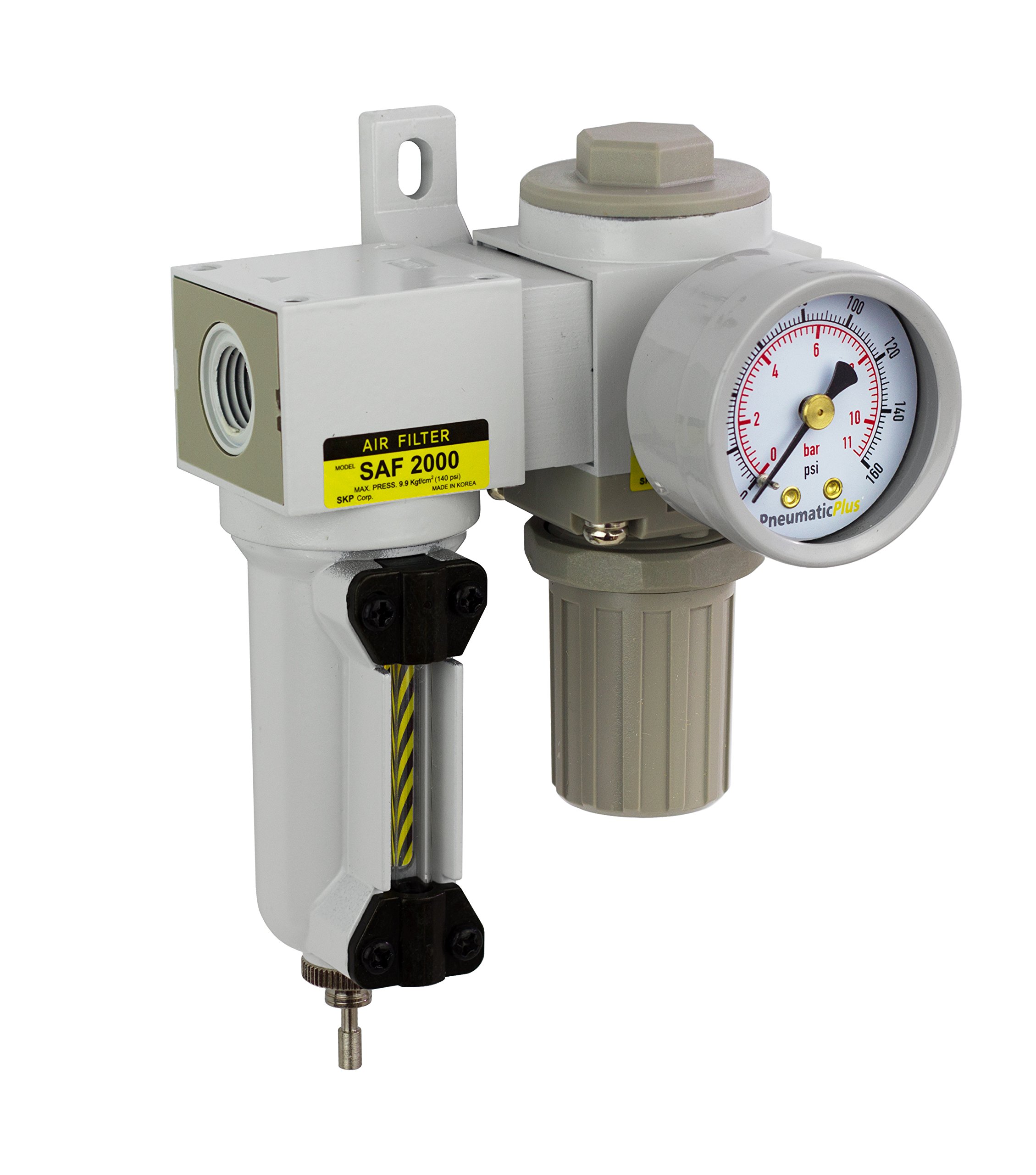 PneumaticPlus SAU2020M-N02G-MEP Mini Air Filter Regulator Combo 1/4