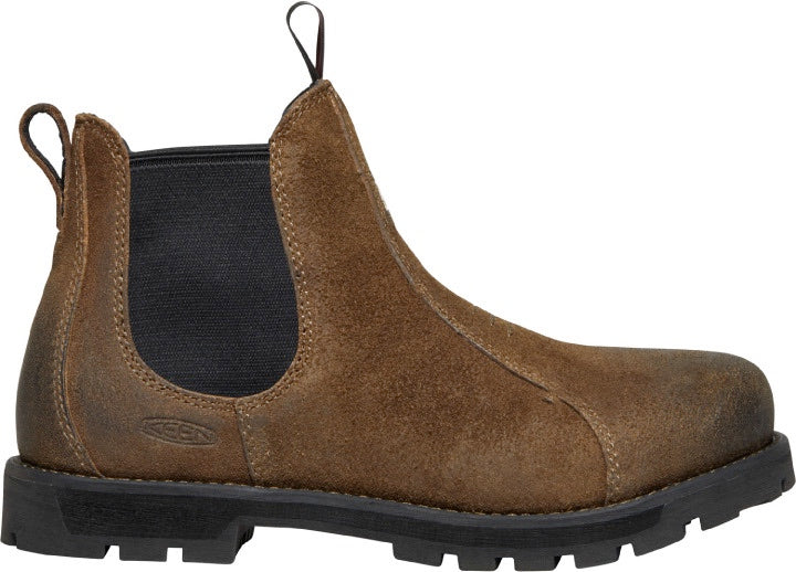 Keen Seattle Romeo 1023255 Women's Pull-On Composite Toe Work Boots - Brown Leather Safety Shoes for Construction, Warehouse & Outdoor Work
