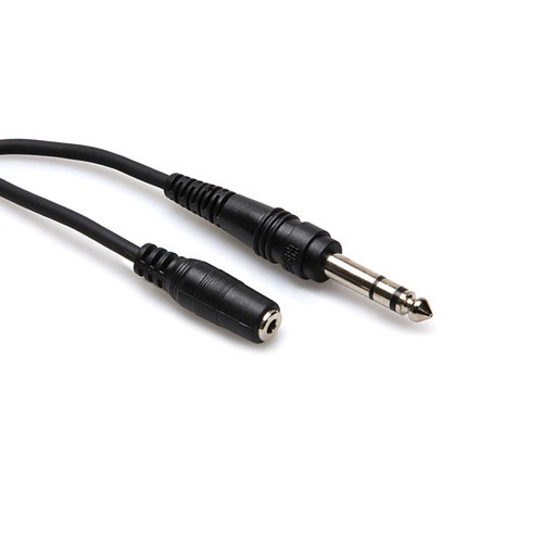 Hosa Technology Stereo Mini Female to Stereo 1/4 Male Headphone Extension Cable 10ft - High-Quality Audio Adapter for DJ Equipment, Studio Headphones, and Music Instruments