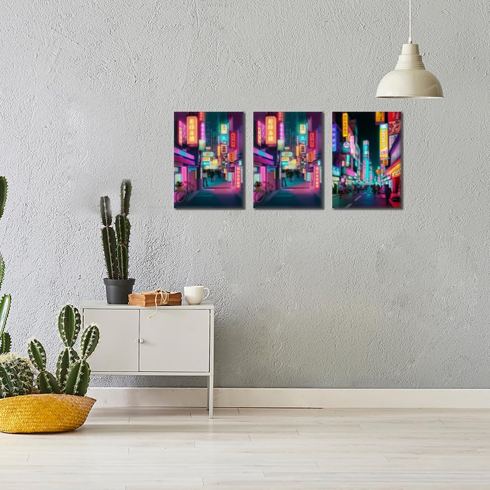 Anime Posters - Japanese Wall Art 3-Piece Set for Living Room & Bedroom Decor