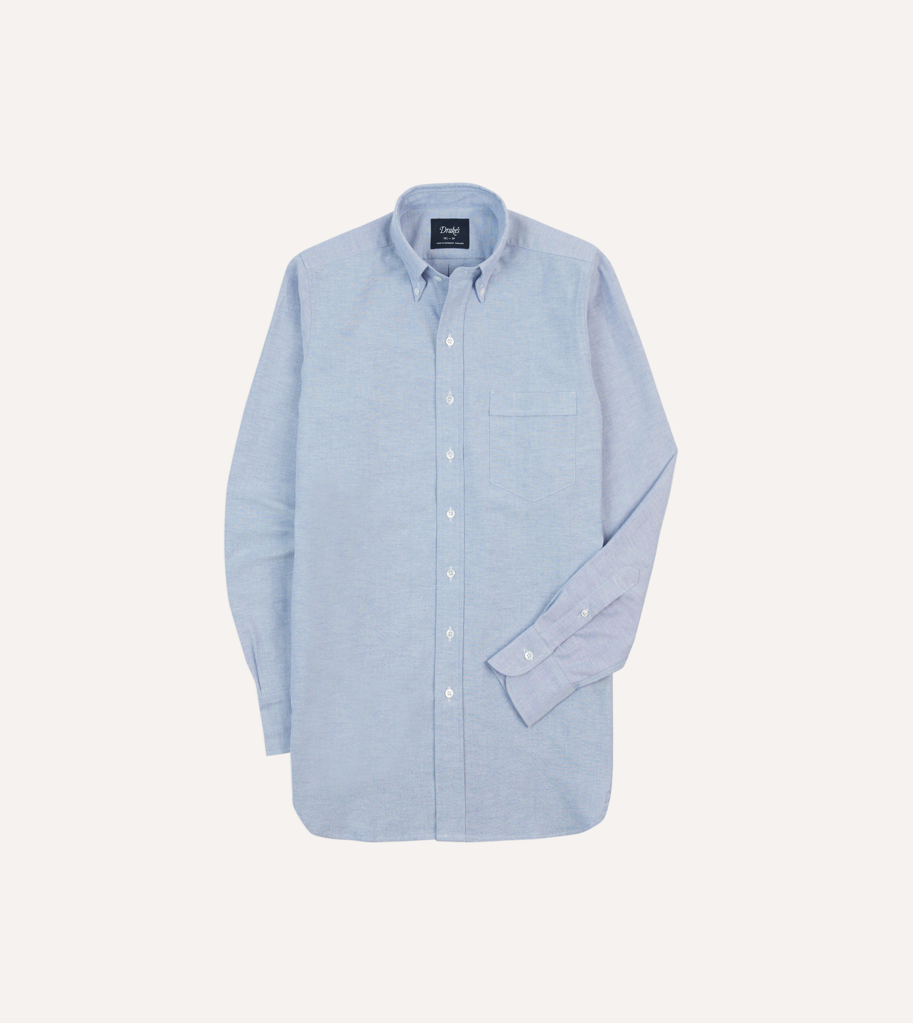 Premium Mid Blue Cotton Oxford Button-Down Shirt for Men | Classic Casual & Business Wear | Office, Date & Weekend Outfit