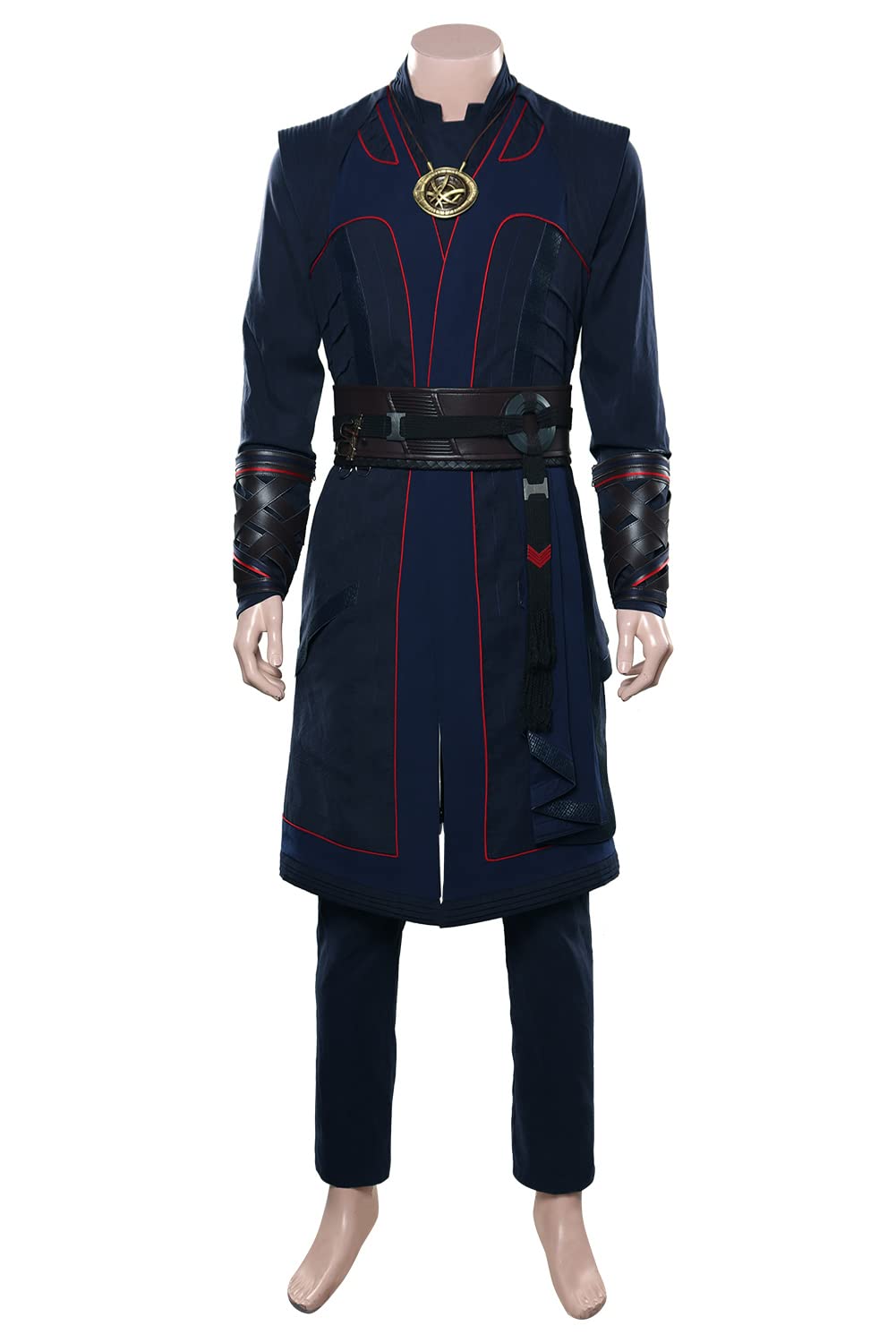 Adult Cosplay Costume Set - Shirt, Pants, Robe & Necklace with Cape Cloak for Halloween, Comic Con & Themed Parties