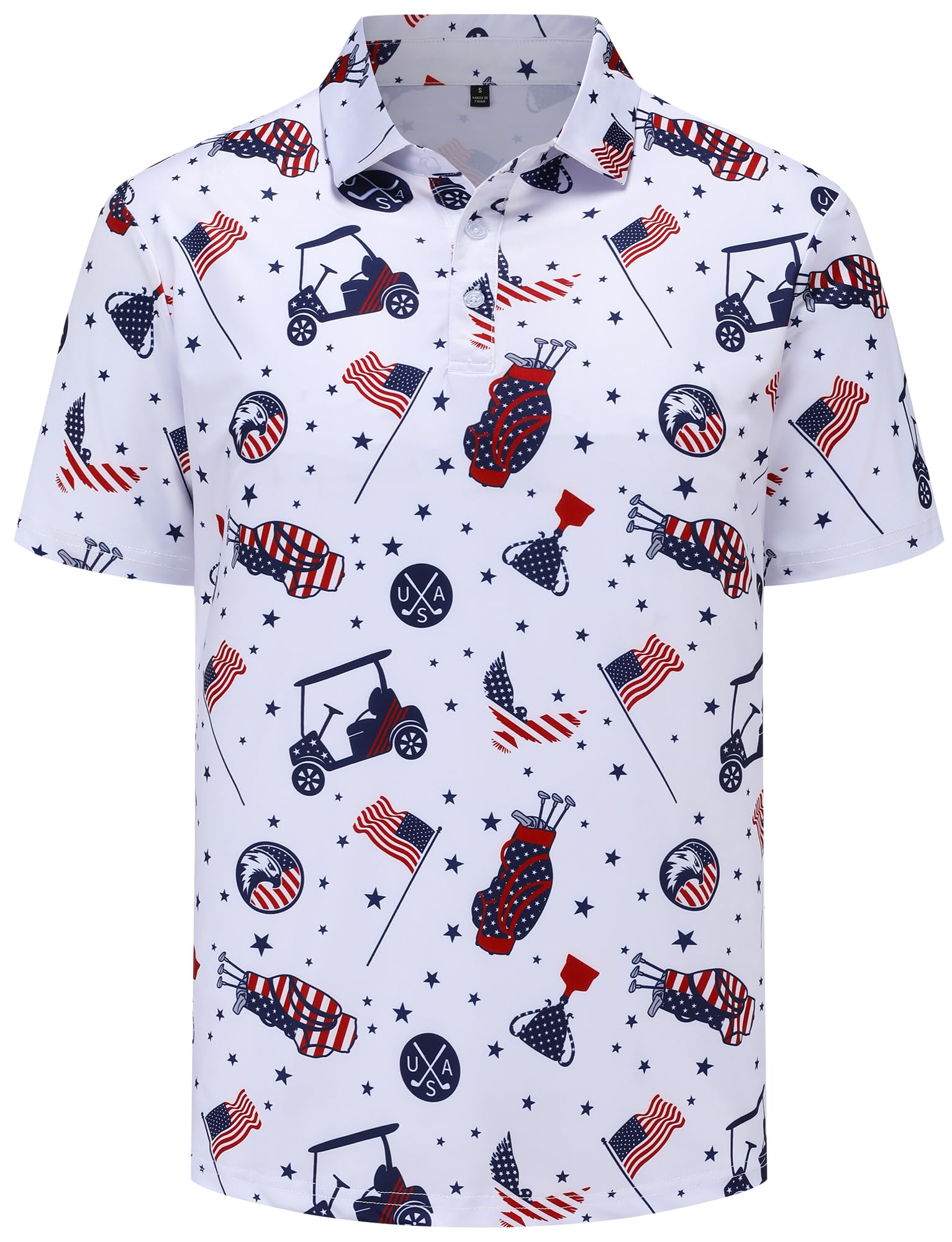 **Men's Performance Golf Polo Shirts - Moisture Wicking & Quick Dry Short Sleeve Shirts for Golf, Casual & Outdoor Activities**