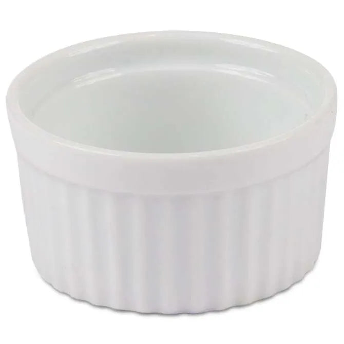 Premium Porcelain Ramekins - Set of 6 Small Baking Dishes for Crème Brûlée, Soufflés & Desserts - Elegant White Ceramic Ramekins for Oven, Microwave & Dishwasher Safe - Perfect for Home Baking & Restaurant Use