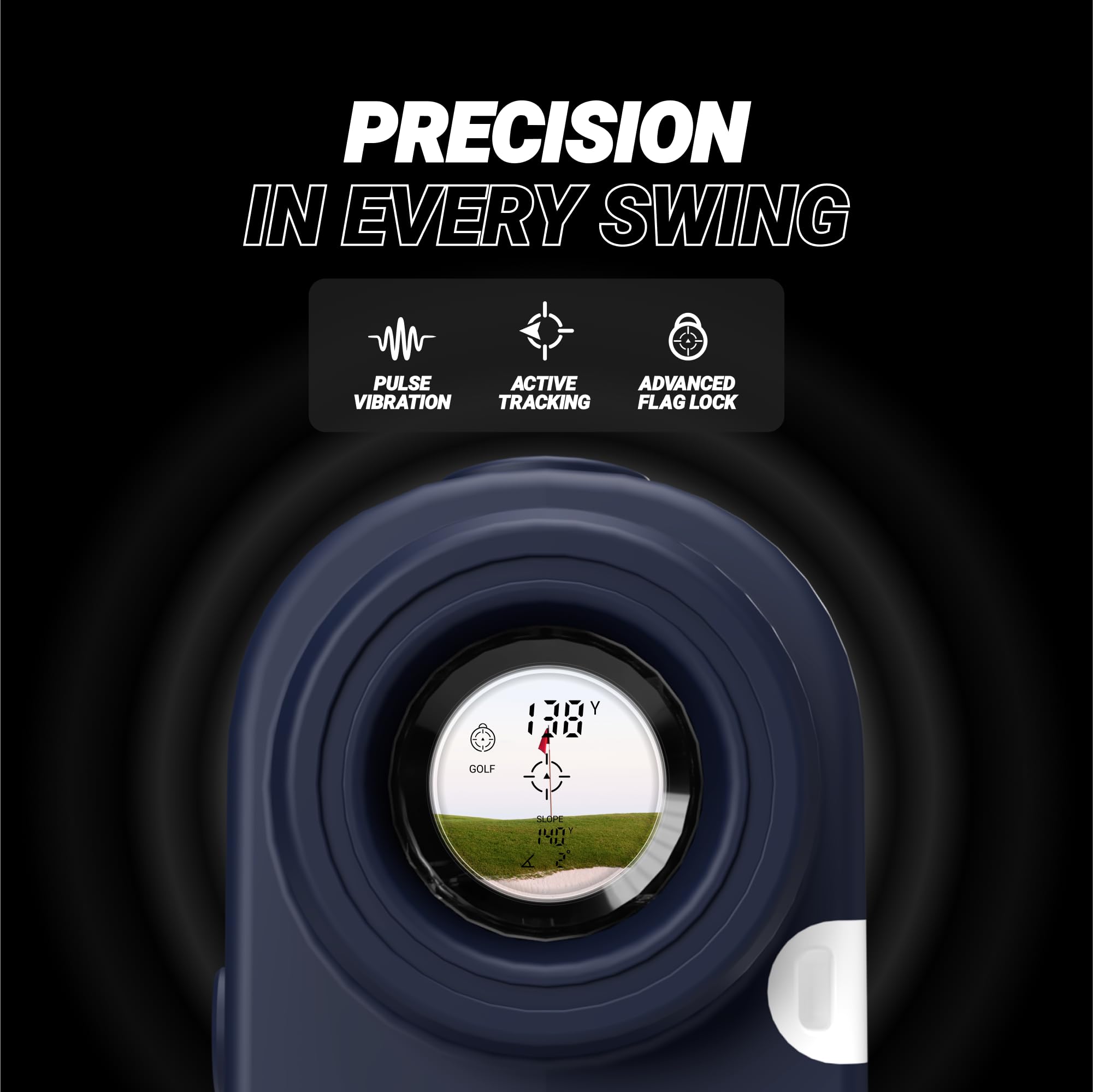 Blue Tees Golf Series 2 Pro Plus Laser Rangefinder with Slope Switch - 800 Yard Range, Slope Measurement, Flag Lock & Pulse Vibration, 6X Magnification - Perfect for Golf Tournaments, Practice & Course Navigation