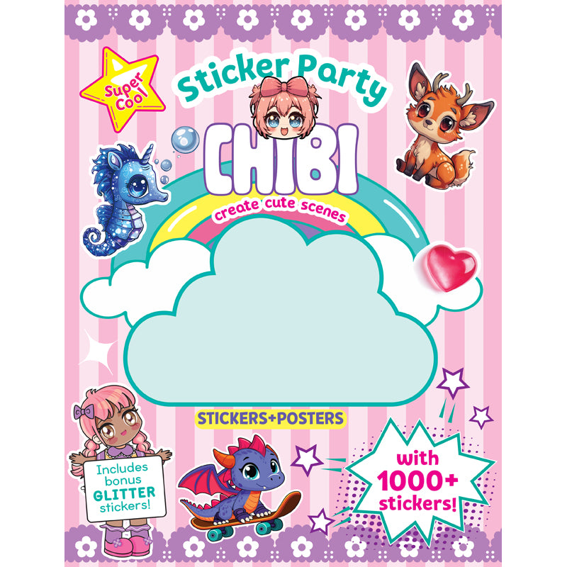 Cute Chibi Stickers for Parties, Events & DIY Crafts - Kawaii Anime Decals for Scrapbooking, Laptops & Water Bottles