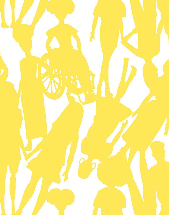 Barbie™ Daffodil Fashionistas™ Silhouettes Wallpaper - Trendy & Stylish Home Decor for Girls' Rooms, Playrooms & Bedrooms