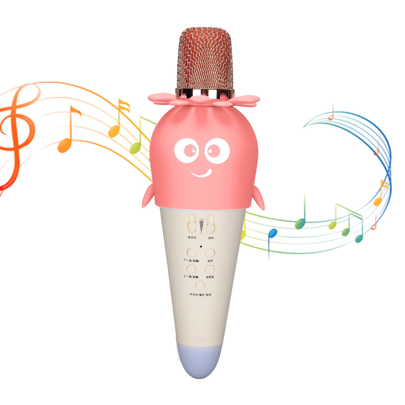 Yoidesu K5 Wireless Bluetooth Microphone - Portable Handheld Karaoke Mic with Capacitive Technology for Home, Party, Car, Interview, Speech - Perfect Gift for Kids, Friends & Family (Pink) - Great for Singing, Recording, Presentations & Entertainment