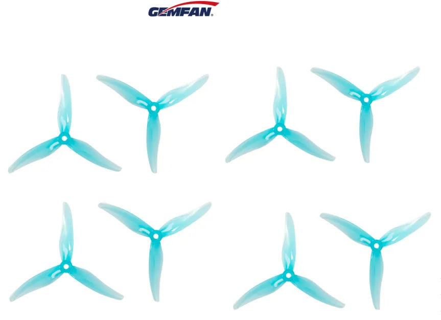 GEMFAN HURRICANE 51477 3-Blade Propeller Set - 8 Pack - High-Performance Drones & FPV Racing - Compatible with DJI, EMAX, and Other RC Quadcopters - Perfect for Aerial Photography, Freestyle Flying, and Professional Drone Racing