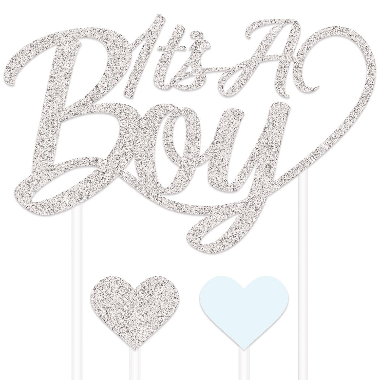 12 Pack Beistle It's A Boy Cake Toppers - Baby Shower Decorations for Gender Reveal Parties & Newborn Celebrations