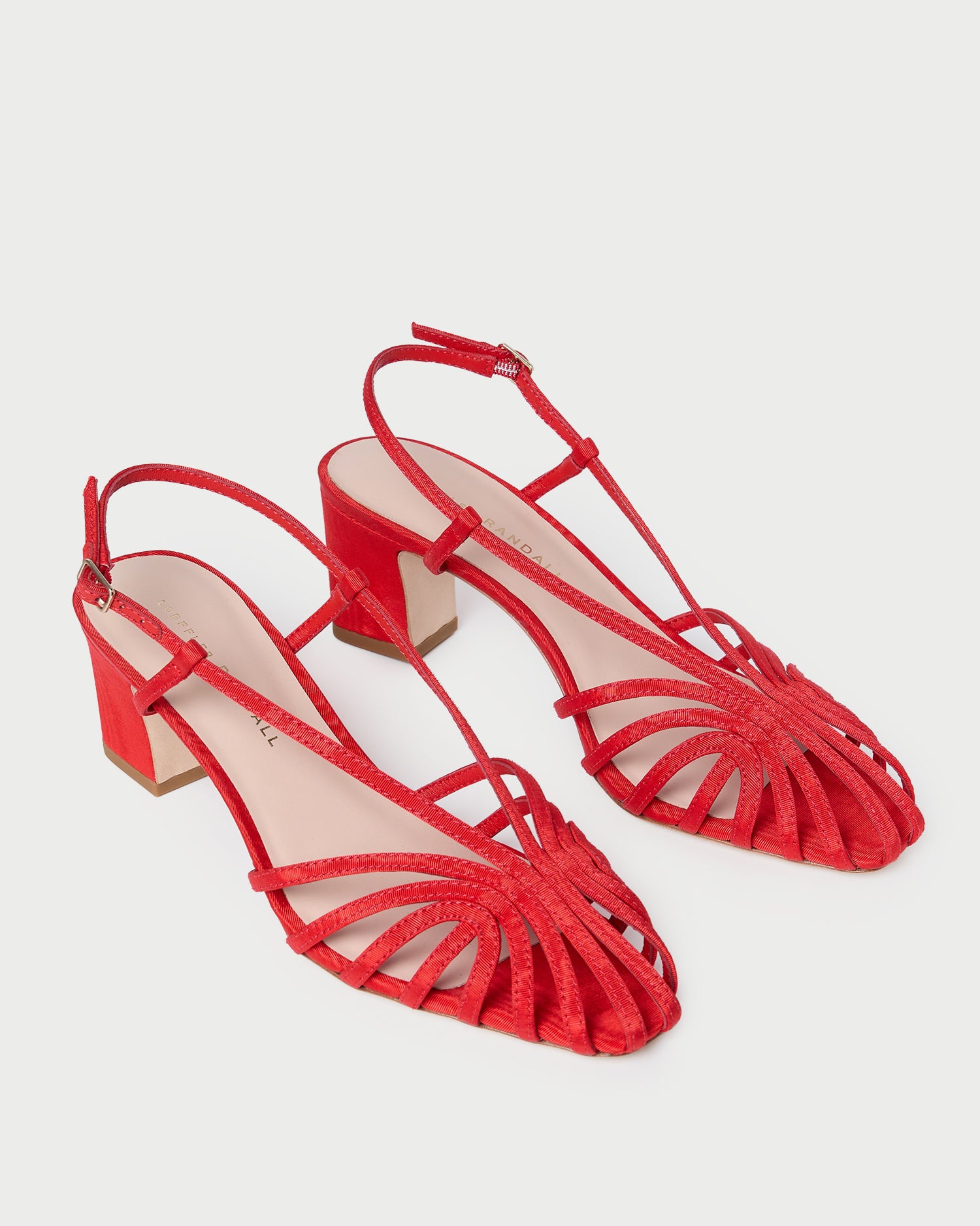 Priscilla Red Moiré Heeled Sandals for Women - Elegant High Heel Dress Shoes for Parties, Weddings & Evening Events