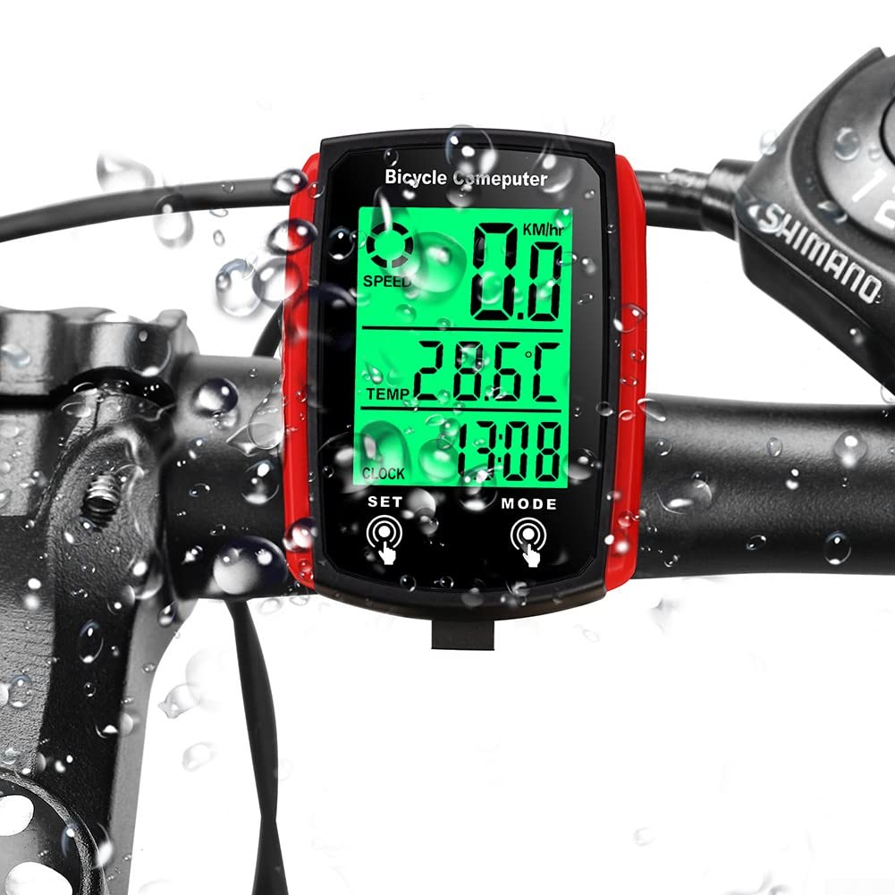 Wireless Bike Computer with GPS, Waterproof Cycling Speedometer & Odometer - Track Speed, Distance, Time & Calories - Perfect for Road Bikes, Mountain Bikes & Indoor Cycling Training