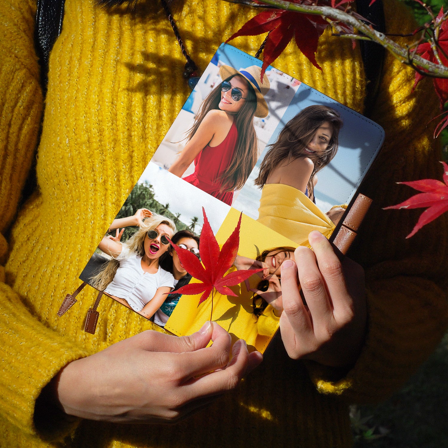 Personal Diary with 8 Photo Pages - Vintage Scrapbook for Memories, Travel Journal & Gift Idea