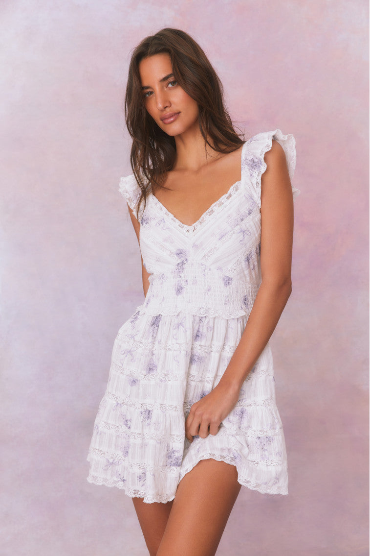 Finny Floral Mini Dress for Women - Summer Sleeveless A-Line Party Dress - Perfect for Beach, Vacation, and Date Night