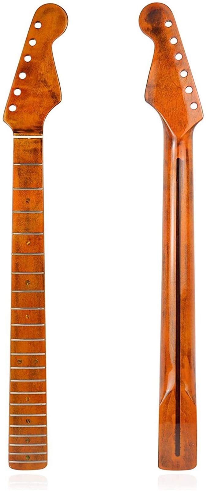 Maple Electric Guitar Neck - 21 String Maple Fretboard with 9.5
