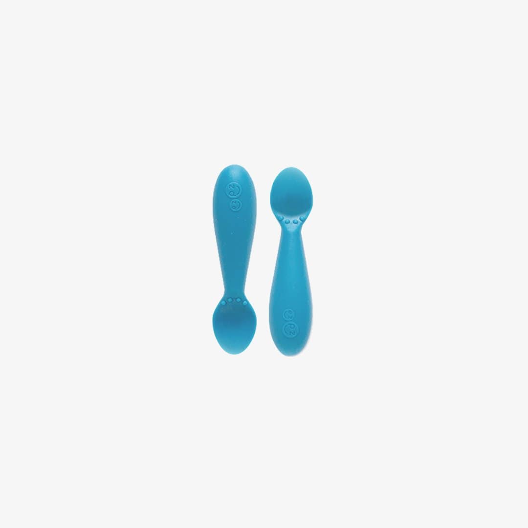 EZPZ Tiny Spoon Twin Pack - Silicone Baby Spoons for Self Feeding, BPA Free & Dishwasher Safe - Perfect for Infants, Toddlers & Baby-Led Weaning at Home or Travel