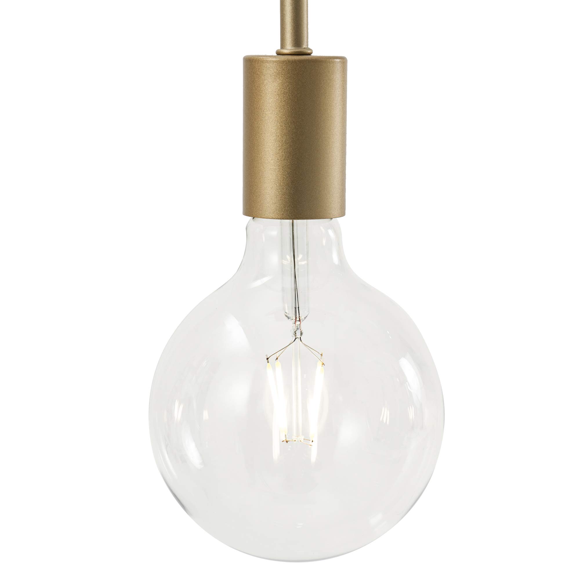Modern 5-Light Gold Pendant Lighting Fixture - Flush Mount Chandelier for Kitchen Island, Dining Room & Home Decor | Dimmable LED Bulbs Included | Perfect for Farmhouse, Industrial & Contemporary Interiors