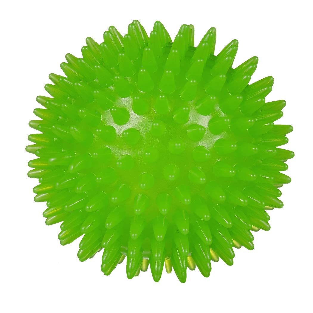 Durable TPR Spiky Squeaker Ball Dog Toy - Teeth Cleaning, Fetch & Training Pet Toy for Small Medium Large Dogs - Perfect for Indoor Outdoor Play, Exercise & Puppy Teething Relief