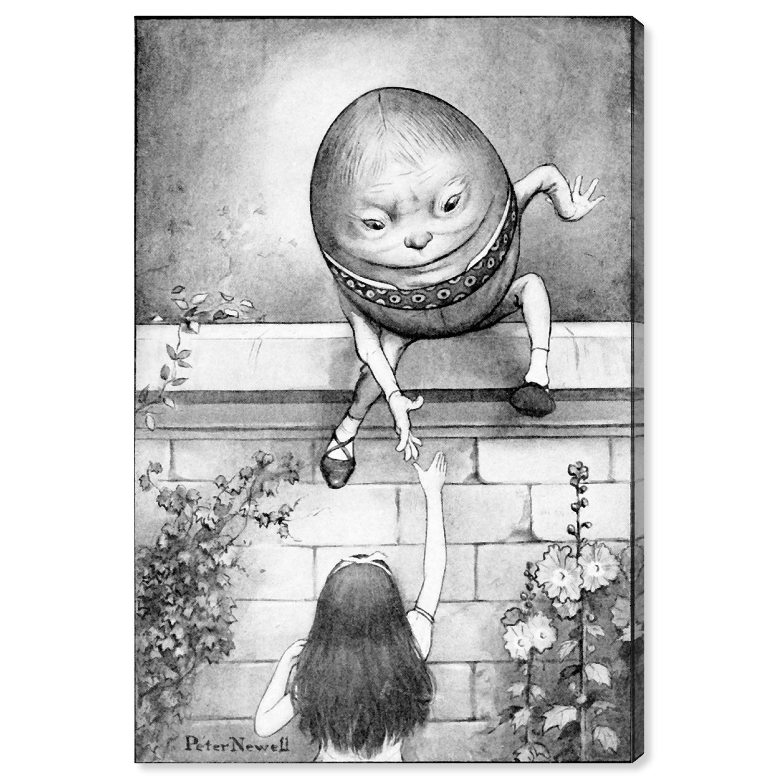 Oliver Gal Artist Co. Sci-Fi Wall Art Canvas Print - 'Helping Alice' Space Themed Kids Room Decor, 30x45 Inches, Black & White - Perfect for Children's Bedroom, Nursery, or Playroom Wall Decoration