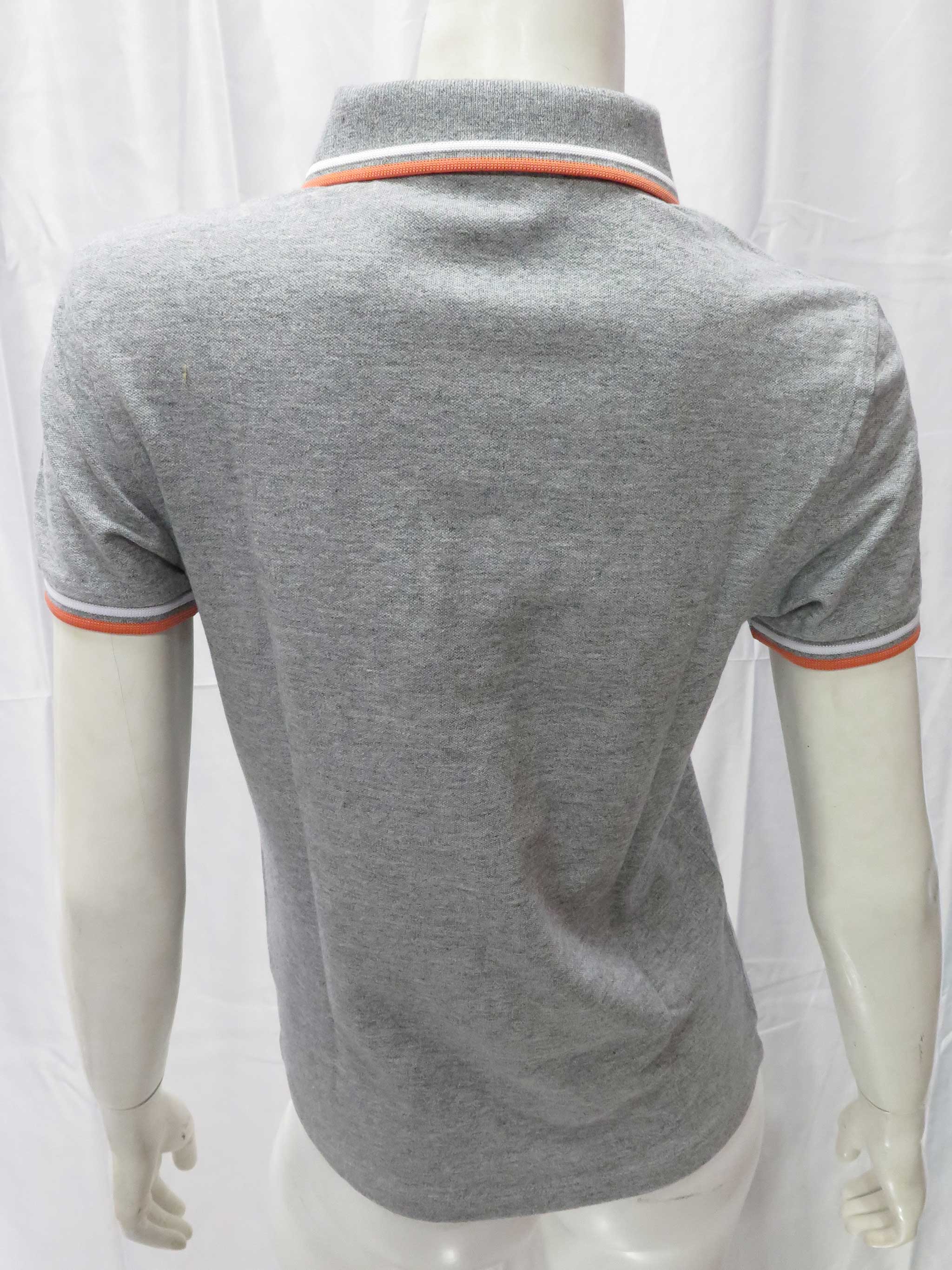 Vintage Fred Perry Ladies Twin Tipped Shirt - Steel Marble, White & Peach Colors | Casual Wear, Office Outfits & Retro Fashion Styling