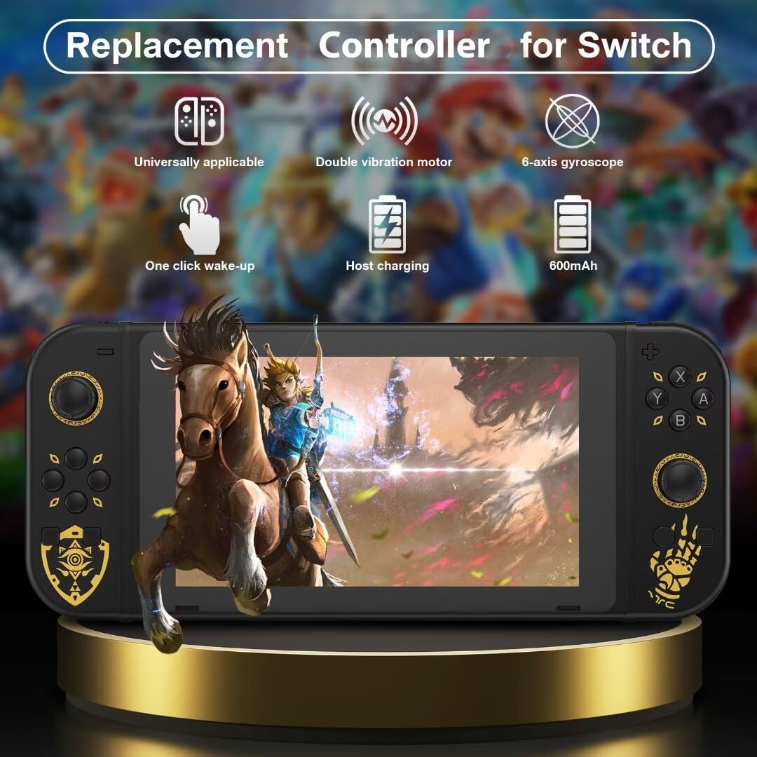 Enadvd Wireless Pro Controller for Nintendo Switch - RGB Lighting, Motion Control, Dual Vibration, 600mAh Battery, Wake-up Function | Perfect for Gaming, Party Play & Family Entertainment