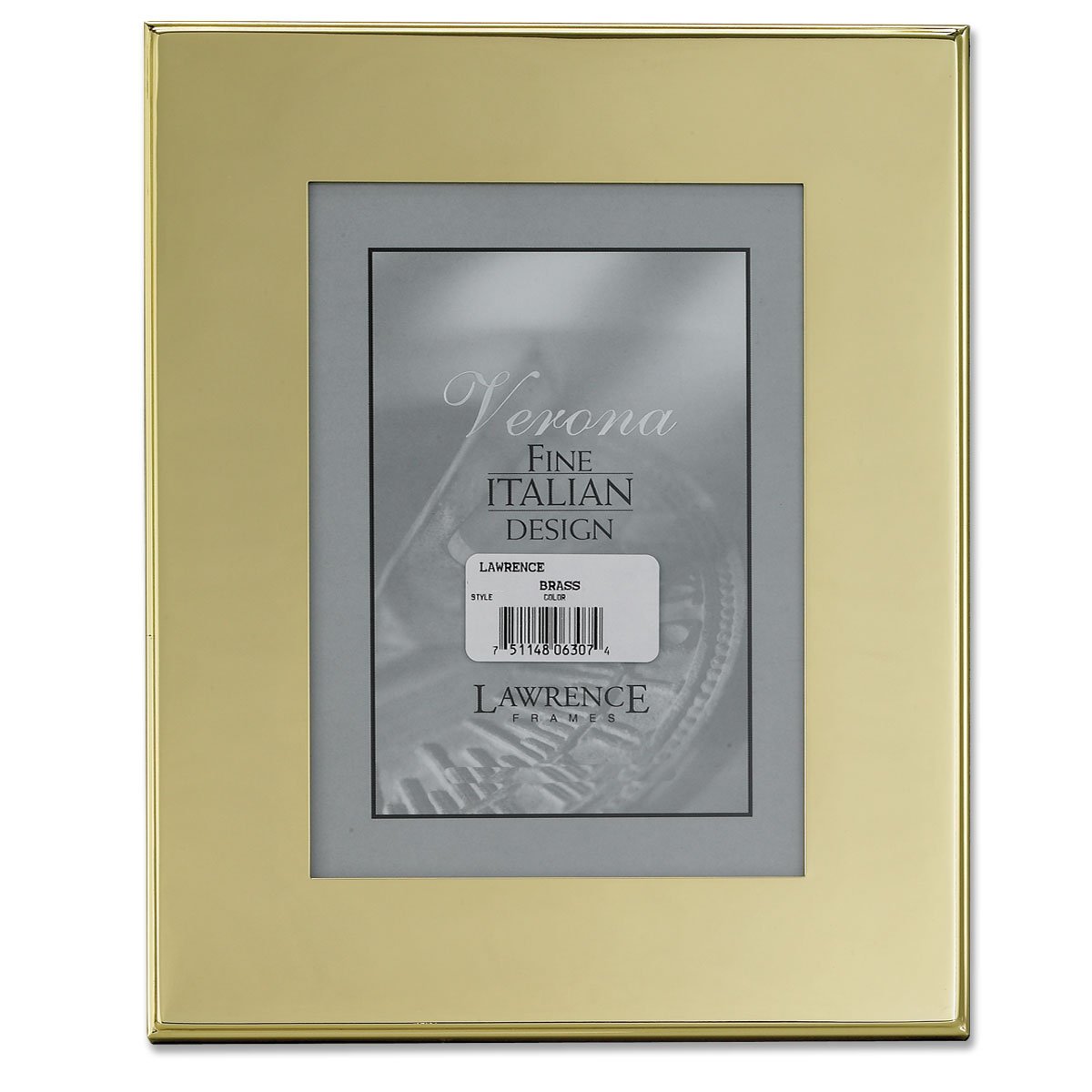 Lawrence Frames Brass Plated 8x10 Metal Picture Frame - Vintage Style Photo Display for Wall or Tabletop - Perfect for Home Decor, Office, Wedding & Family Photos