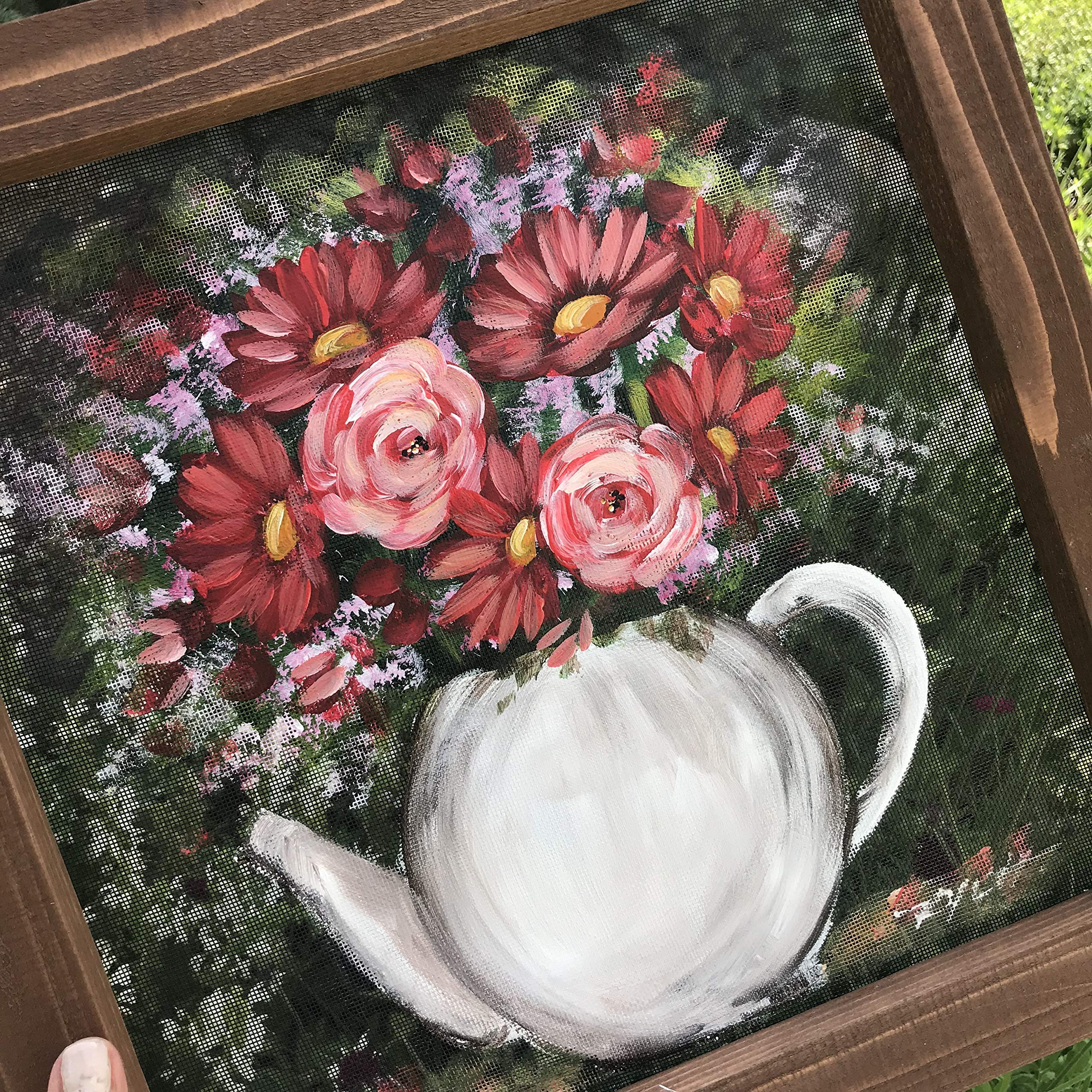 Floral Farmhouse Tea Pot - Elegant Ceramic Teapot for Loose Leaf & Herbal Tea - Perfect for Afternoon Tea, Kitchen Decor & Gift Giving