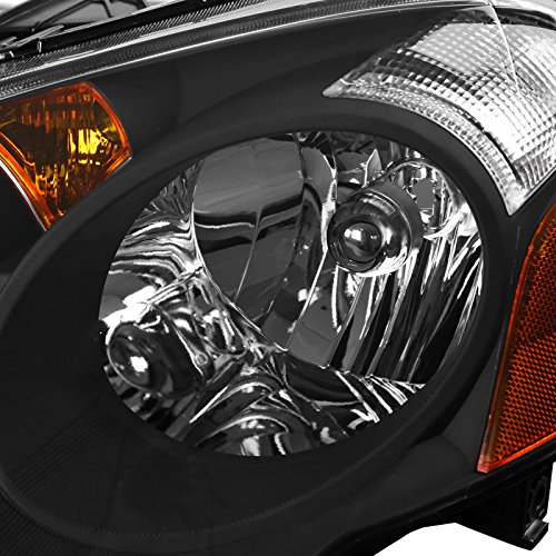 Spec-D Tuning 2LH-RSX02JM-RS JDM Black Diamond Headlights for Acura RSX DC5 - OEM Style Replacement Lamps | Perfect for Night Driving & Car Customization
