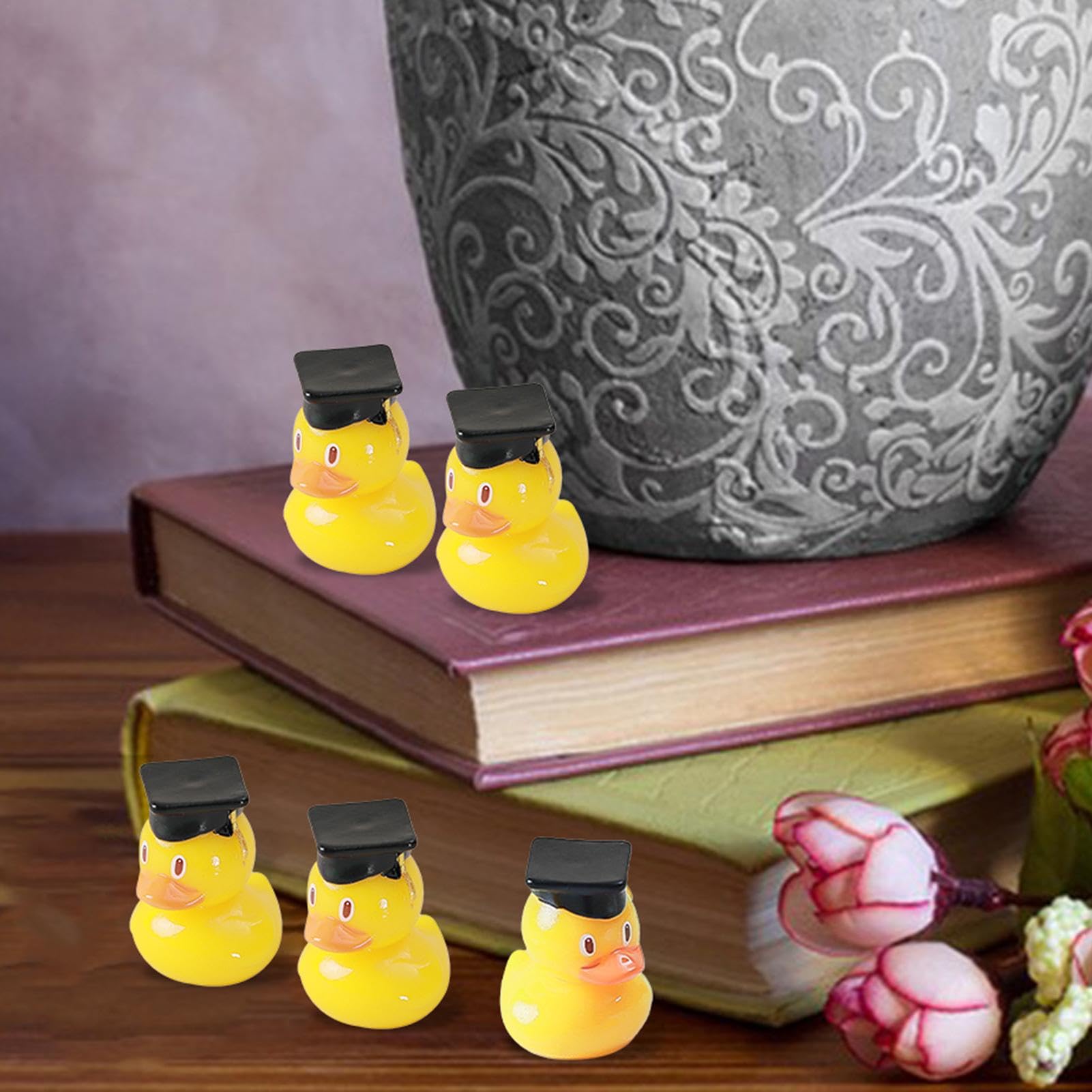 Yellow Graduation Duck with Cap - Funny Bachelor's Degree Novelty Duck for Pool Party Decorations | Graduation Party Favors, Keepsakes & Pool Float Decor - Perfect for Graduation Celebrations, Pool Parties & Gift Giving