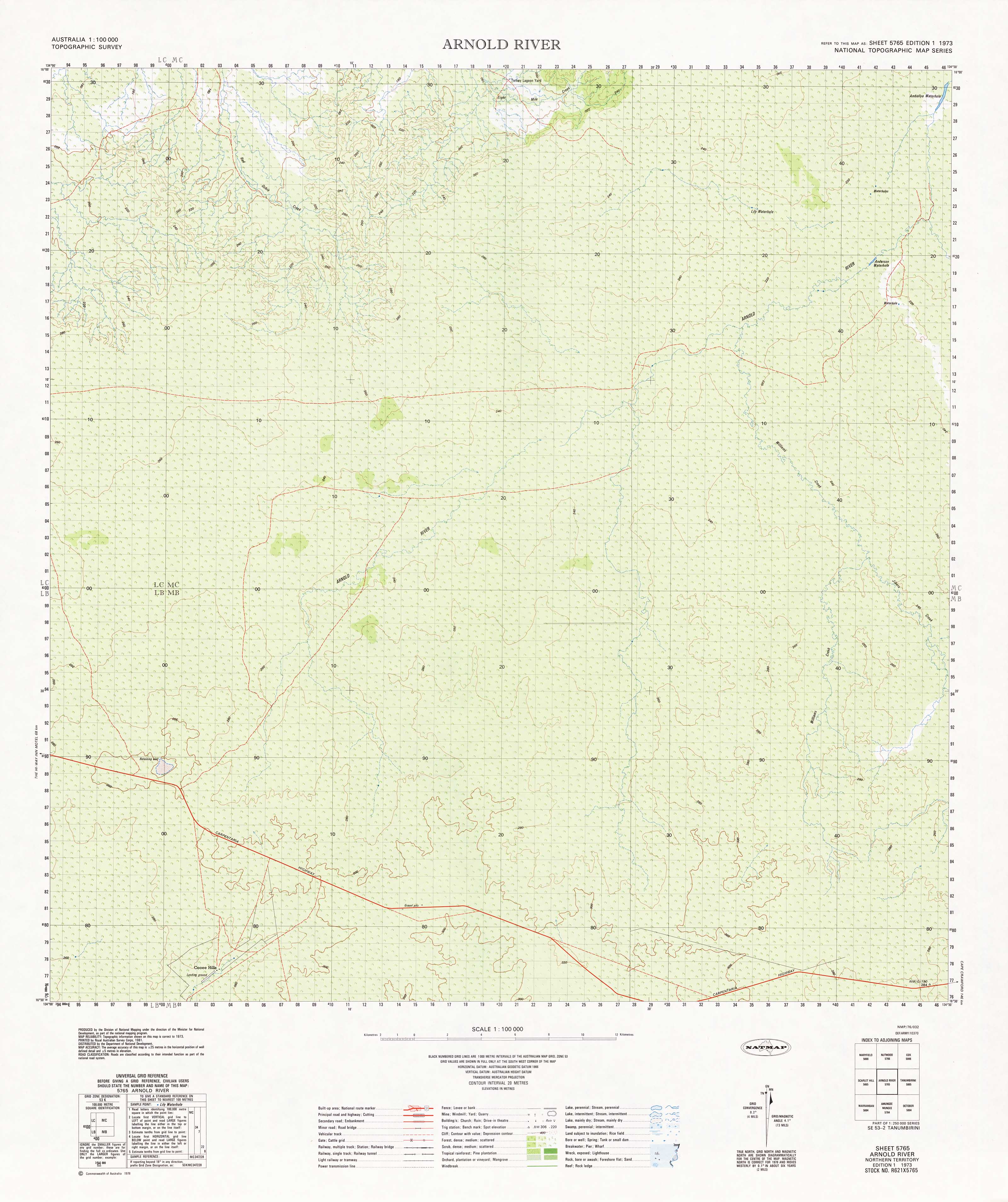5765 Arnold River 1:100k Topographic Map - Detailed Hiking & Outdoor Adventure Navigation for Camping, Backpacking, and Exploration
