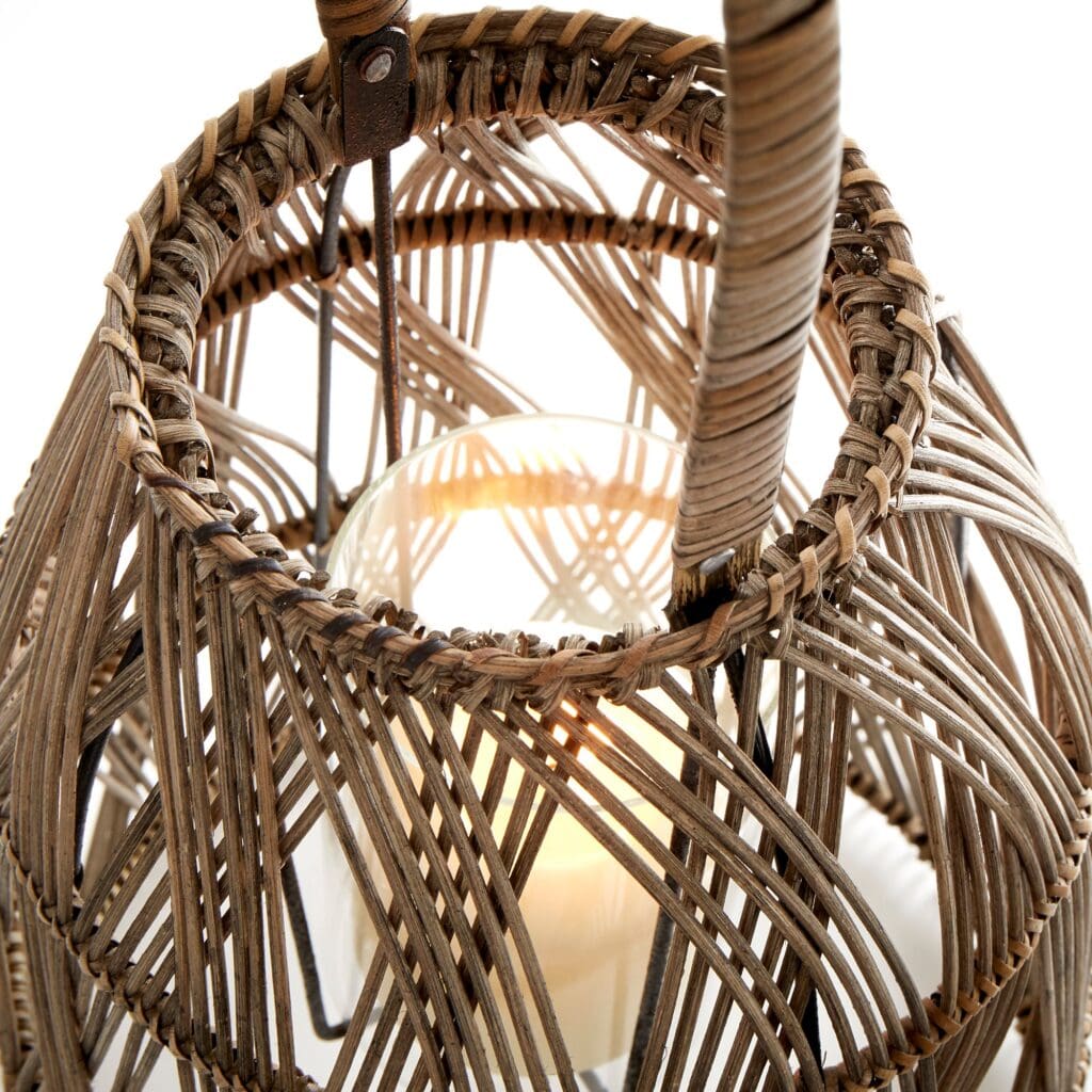 Cyan Design 10267 Clydesdale Rattan Small Candle Holder - Perfect for Home Decor, Wedding Centerpieces, and Romantic Dinner Settings