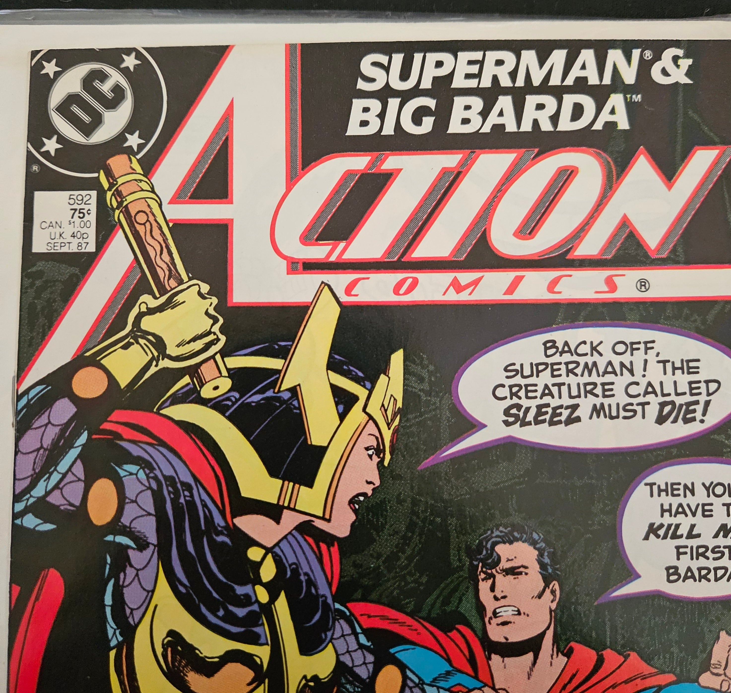 Action Comics #592: The Man of Steel | DC Comics 1987 Issue | Vintage Superman Collectible | Perfect for Comic Book Fans & Collectors