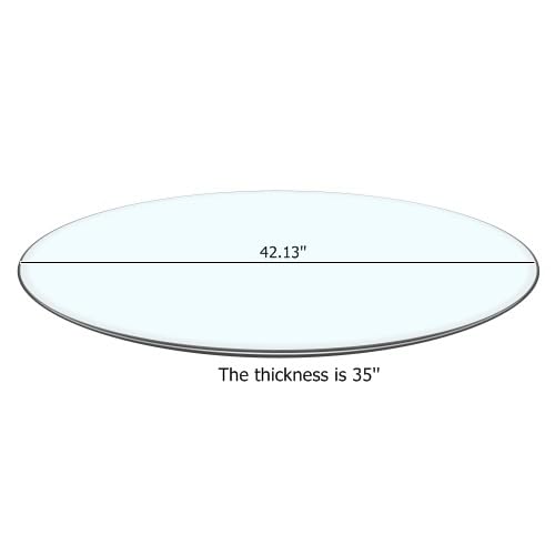 42 Inch Round Tempered Glass Table Top - 3/8