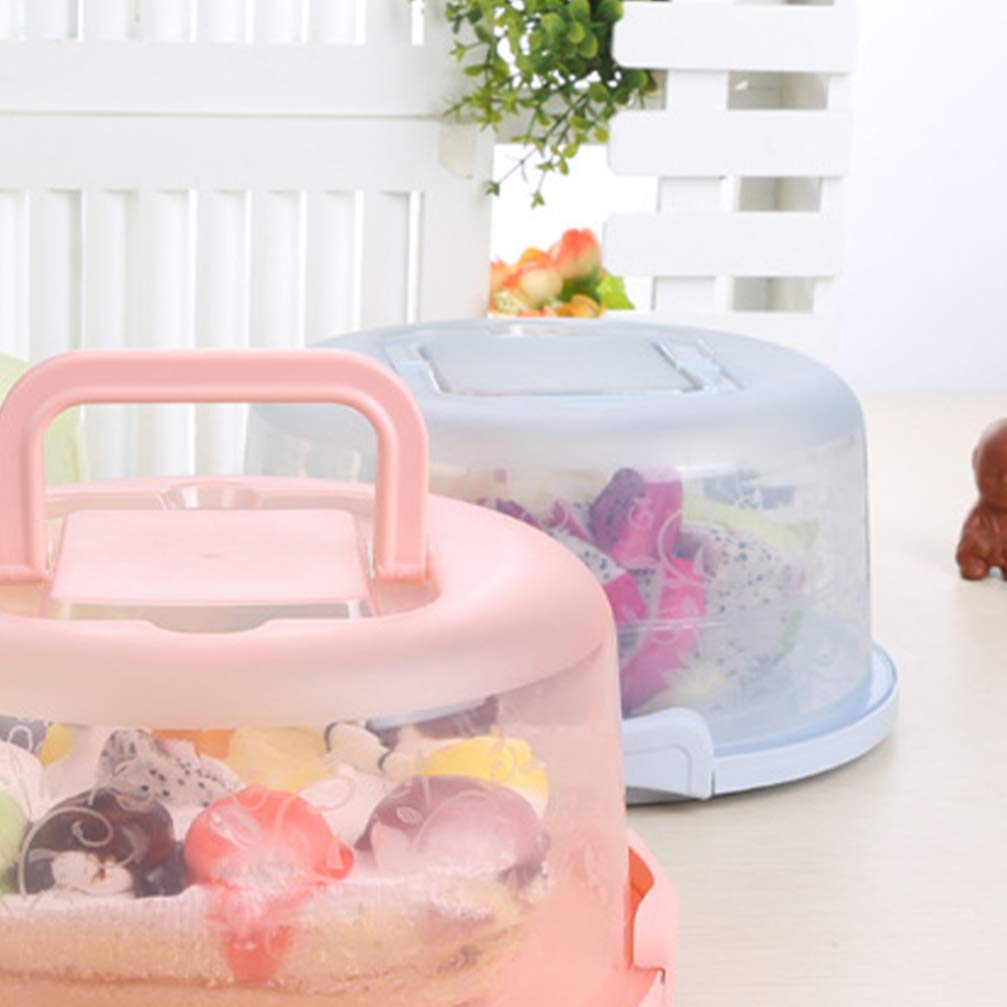 UPKOCH Clear Plastic Cake Container with Handle - Airtight Refrigerator Storage Box for Cakes, Fruits, Meat & Vegetables | Perfect for Bakery, Party Desserts & Food Prep