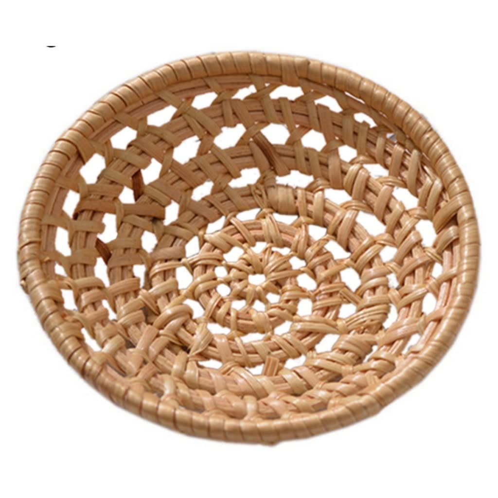 Hand Woven Wicker Storage Basket - Small Size for Fruits, Vegetables, Bread & Picnic - Natural Kitchen Organization & Home Decor for Dining, Pantry & Outdoor Gatherings